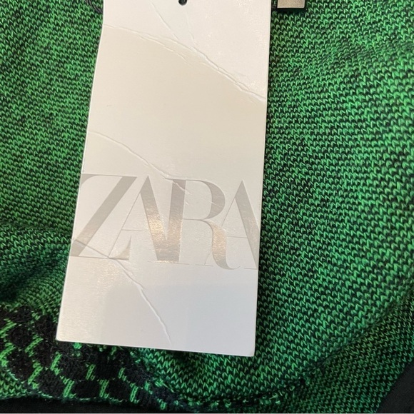 Zara Crop Top Womens M/L Jacquard Festival Sunny Grunge Punk Goth Y2K Party - Picture 9 of 10